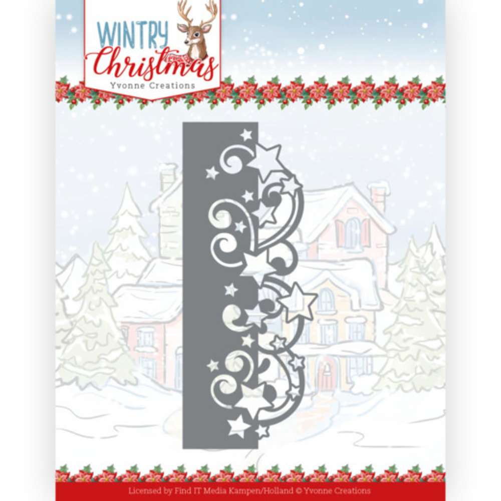 Yvonne Creations Wintery Christmas Stars Border Die (YCD10246) Yvonne Creations Wintery Christmas Stars Border Die (YCD10246)