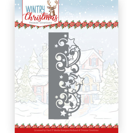 Yvonne Creations Wintery Christmas Stars Border Die (YCD10246) Yvonne Creations Wintery Christmas Stars Border Die (YCD10246)