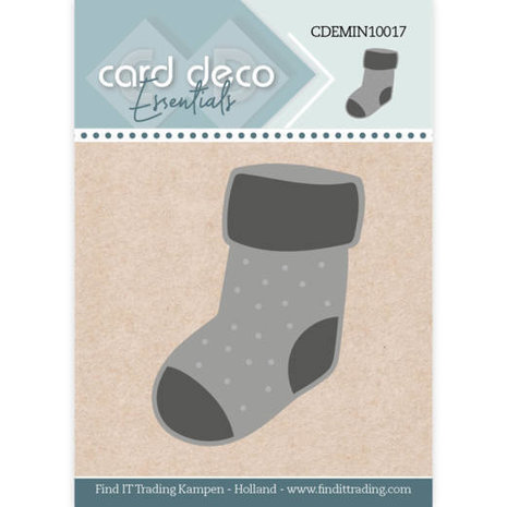 Card Deco Mini Snijmal Christmas Sock (CDEMIN10017) Card Deco Mini Snijmal Christmas Sock (CDEMIN10017)