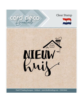 Card Deco Clear Stamp Nieuw Huis (CDECS042)