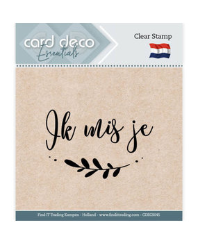 Card Deco Clear Stamp Ik mis je (CDECS045)