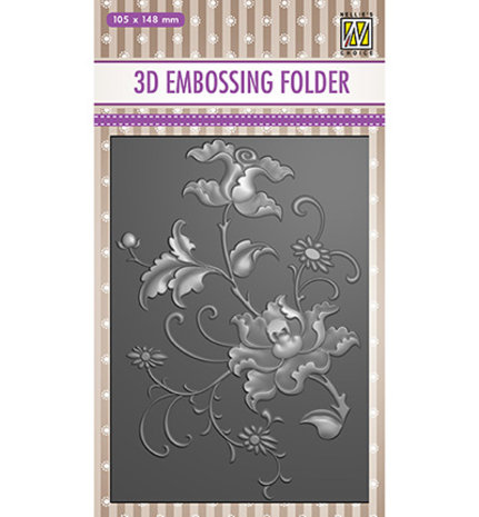 Nellie Snellen Exotic Flower 3D Embossing Folder (EF3D027)