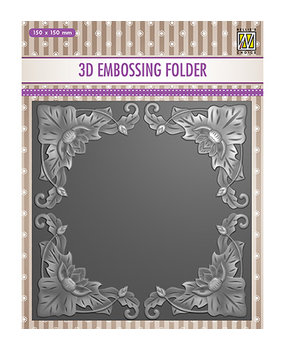 Nellie Snellen Exotic Flower Frame 3D Embossing Folder (EF3D028)
