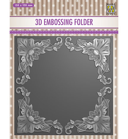 Nellie Snellen Exotic Flower Frame 3D Embossing Folder (EF3D028)