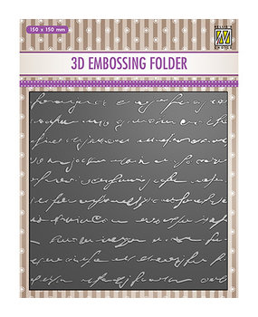 Nellie Snellen Writing 3D Embossing Folder (EF3D029)