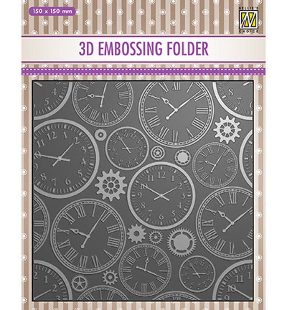 Nellie Snellen Time 3D Embossing Folder (EF3D031) Nellie Snellen Time 3D Embossing Folder (EF3D031)