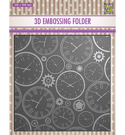 Nellie Snellen Time 3D Embossing Folder (EF3D031) Nellie Snellen Time 3D Embossing Folder (EF3D031)