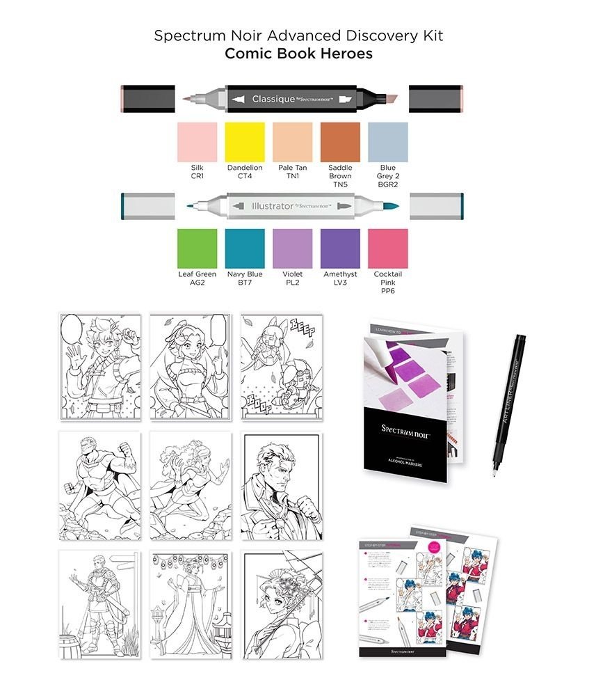 Spectrum Noir Discovery Kit Advanced Comic Book Heroes (SPECN-ADIS-COMH) Spectrum Noir Discovery Kit Advanced Comic Book Heroes (SPECN-ADIS-COMH)