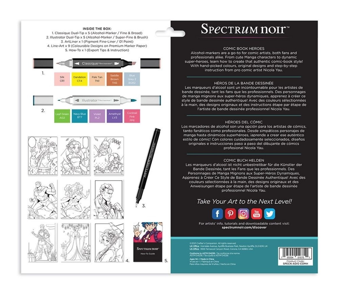 Spectrum Noir Discovery Kit Advanced Comic Book Heroes (SPECN-ADIS-COMH) Spectrum Noir Discovery Kit Advanced Comic Book Heroes (SPECN-ADIS-COMH)