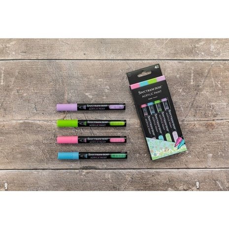 Spectrum Noir Acrylic Paint Markers Pastel (SN-ACPM-PAS4)