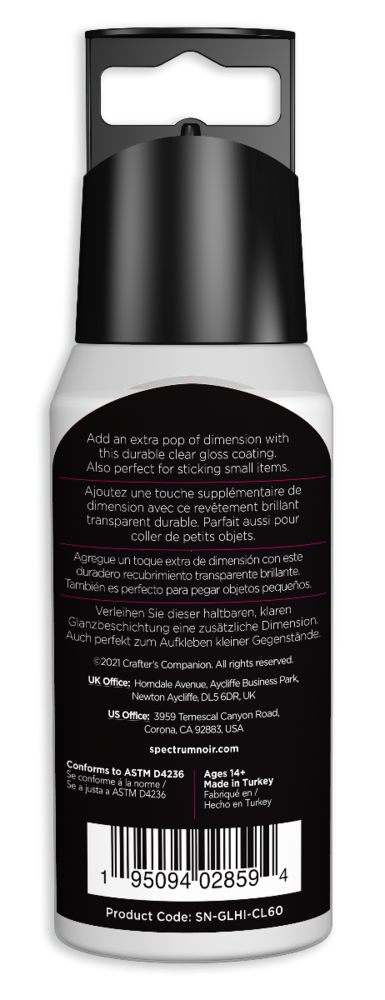 Spectrum Noir Glossy Highlights Clear 60ml (SN-GLHI-CL60) Spectrum Noir Glossy Highlights Clear 60ml (SN-GLHI-CL60)