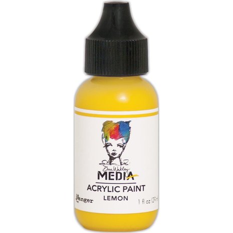 Dina Wakley MEdia Heavy Body Acrylic Paint Lemon (MDQ54023)