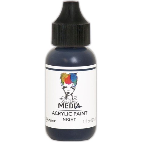 Dina Wakley MEdia Heavy Body Acrylic Paint Night (MDQ54054)