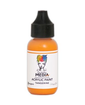 Dina Wakley MEdia Heavy Body Acrylic Paint Tangerine (MDQ54092)