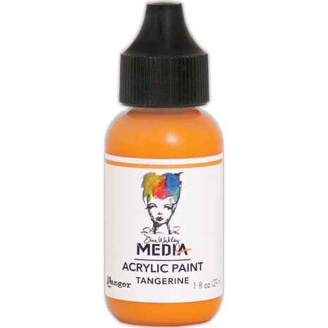 Dina Wakley MEdia Heavy Body Acrylic Paint Tangerine (MDQ54092)
