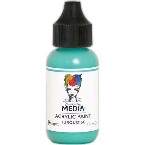 Dina Wakley MEdia Heavy Body Acrylic Paint Turquoise (MDQ54108)