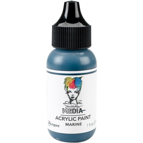 Dina Wakley MEdia Heavy Body Acrylic Paint Marine (MDQ59820) Dina Wakley MEdia Heavy Body Acrylic Paint Marine (MDQ59820)