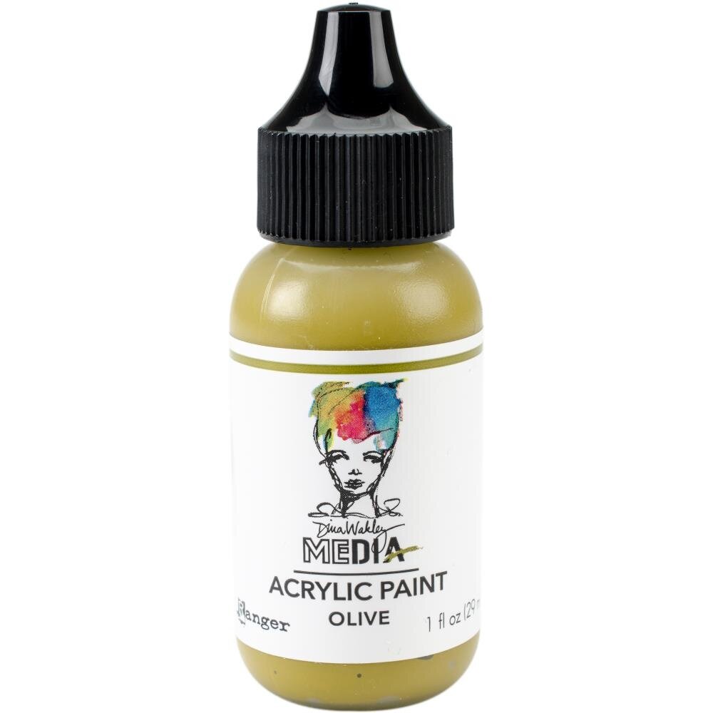 Dina Wakley MEdia Heavy Body Acrylic Paint Olive (MDQ59837) Dina Wakley MEdia Heavy Body Acrylic Paint Olive (MDQ59837)