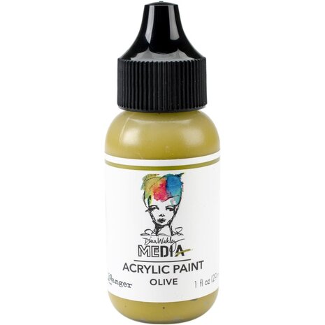 Dina Wakley MEdia Heavy Body Acrylic Paint Olive (MDQ59837) Dina Wakley MEdia Heavy Body Acrylic Paint Olive (MDQ59837)