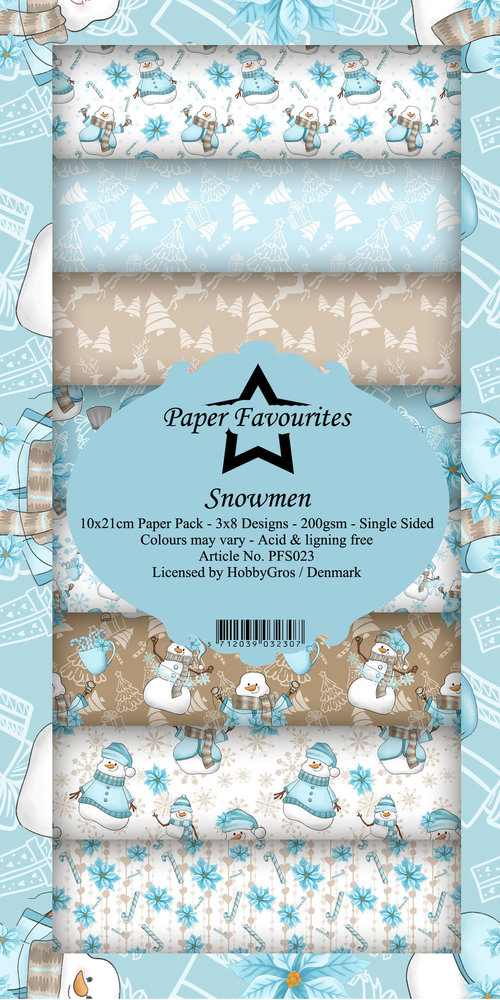 Paper Favourites Snowmen Slimline Paper Pack (PFS023) Paper Favourites Snowmen Slimline Paper Pack (PFS023)