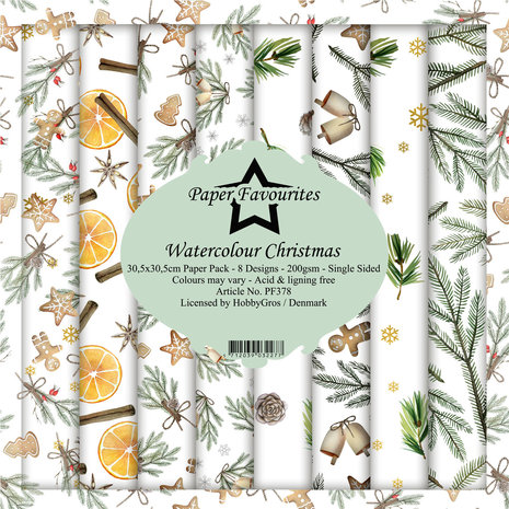 Paper Favourites Watercolour Christmas 12x12 Inch Paper Pack (PF378) Paper Favourites Watercolour Christmas 12x12 Inch Paper Pack (PF378)
