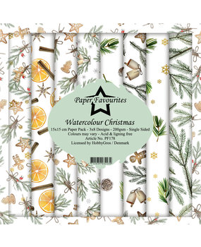Paper Favourites Watercolour Christmas 6x6 Inch Paper Pack (PF178)*