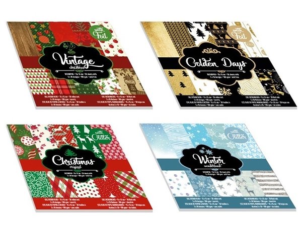 Craft Sensations Vintage Christmas Paper Pad 15x15 cm 100 Grams (CR0784/GE) Craft Sensations Vintage Christmas Paper Pad 15x15 cm 100 Grams (CR0784/GE)