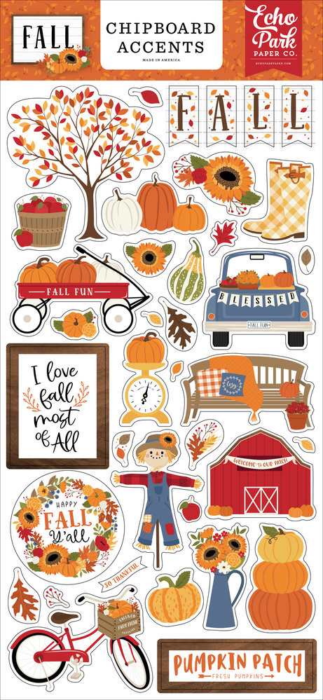 Echo Park Fall 6x13 Inch Chipboard Accents (FAL251021)
