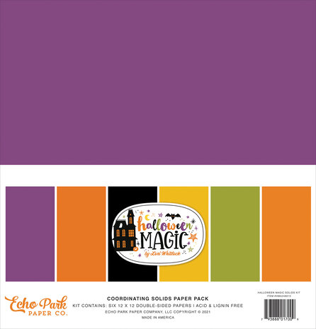 Echo Park Halloween Magic 12x12 Inch Coordinating Solids Paper Pack (HMA249015) Echo Park Halloween Magic 12x12 Inch Coordinating Solids Paper Pack (HMA249015)