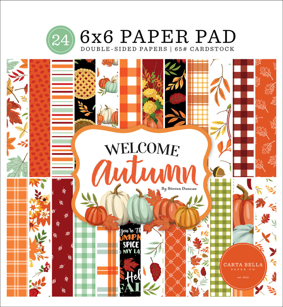Carta Bella Welcome Autumn 6x6 Inch Paper Pad (CBWA138023) Carta Bella Welcome Autumn 6x6 Inch Paper Pad (CBWA138023)