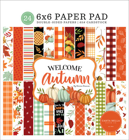 Carta Bella Welcome Autumn 6x6 Inch Paper Pad (CBWA138023) Carta Bella Welcome Autumn 6x6 Inch Paper Pad (CBWA138023)