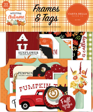 Carta Bella Welcome Autumn Ephemera Frames & Tags (CBWA138025) Carta Bella Welcome Autumn Ephemera Frames & Tags (CBWA138025)