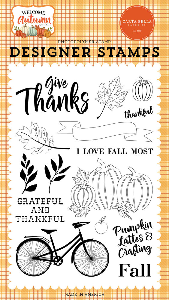 Carta Bella Welcome Autumn I Love Fall Most Clear Stamps (CBWA138043)