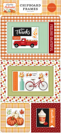 Carta Bella Welcome Autumn 6x13 Inch Chipboard Frames (CBWA138065)