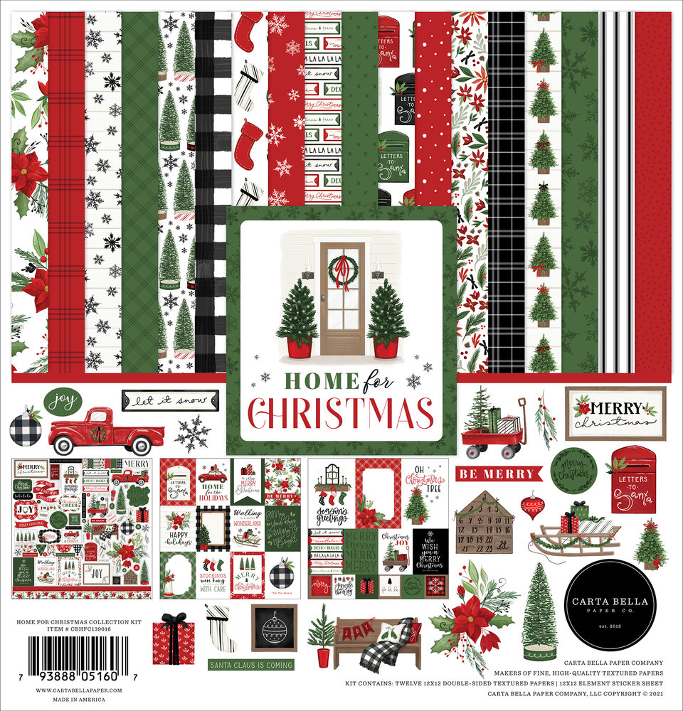 Carta Bella Home For Christmas 12x12 Inch Collection Kit (CBHFC139016)