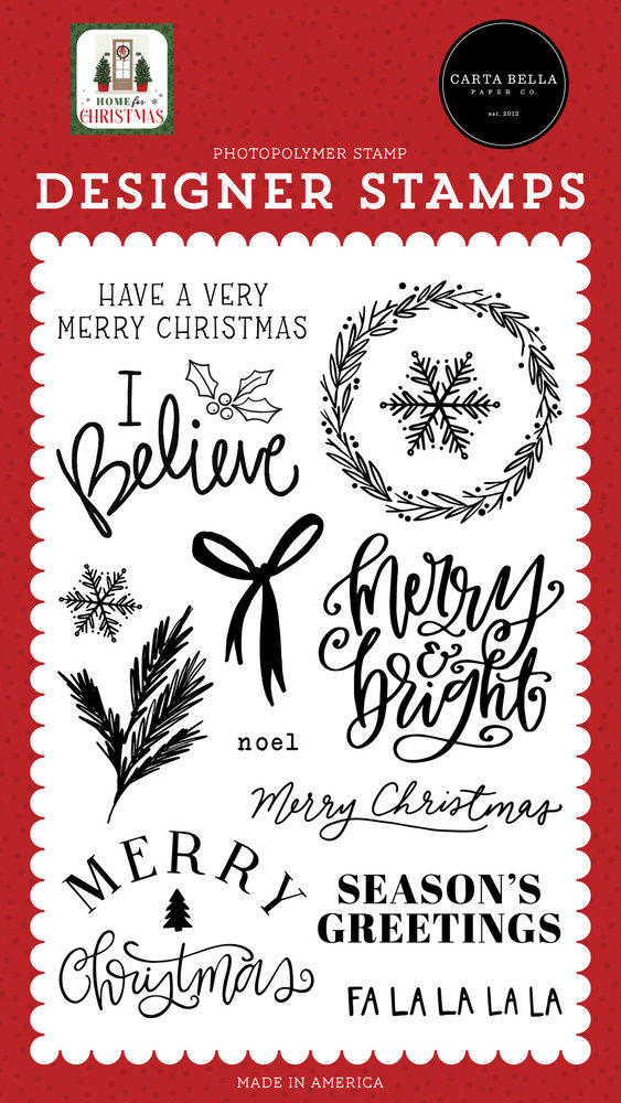 Carta Bella Home For Christmas I Believe Clear Stamps (CBHFC139044)