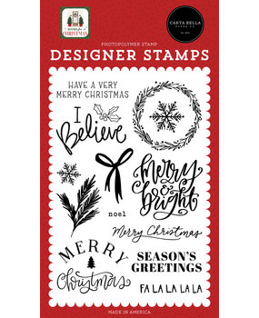 Carta Bella Home For Christmas I Believe Clear Stamps (CBHFC139044)