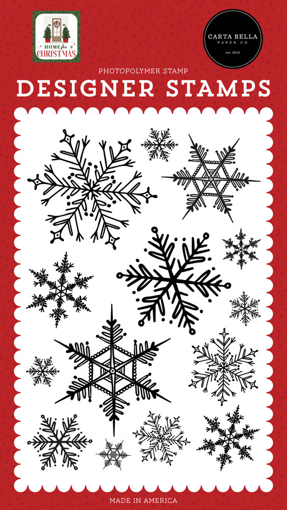 Carta Bella Home For Christmas Snowflake Season Clear Stamps (CBHFC139045)
