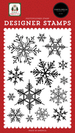 Carta Bella Home For Christmas Snowflake Season Clear Stamps (CBHFC139045)
