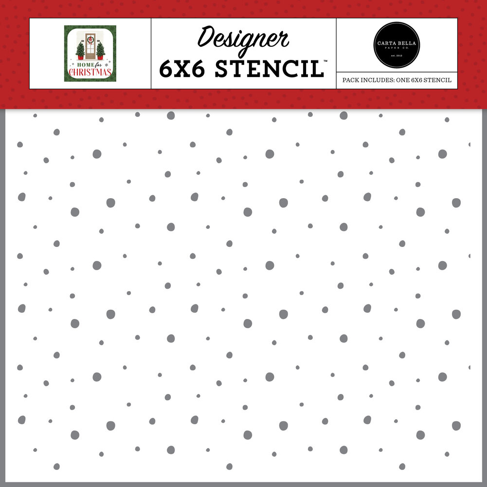 Carta Bella Home For Christmas Snow Much Fun Stencil (CBHFC139034) Carta Bella Home For Christmas Snow Much Fun Stencil (CBHFC139034)