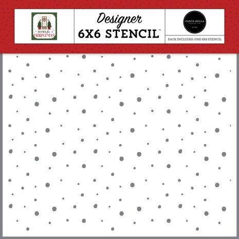 Carta Bella Home For Christmas Snow Much Fun Stencil (CBHFC139034) Carta Bella Home For Christmas Snow Much Fun Stencil (CBHFC139034)