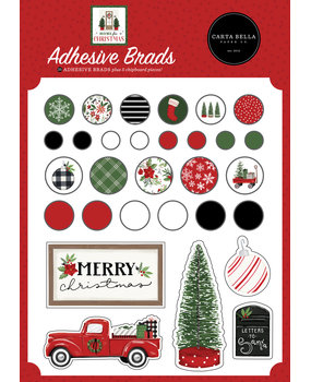 Carta Bella Home For Christmas Adhesive Brads (CBHFC139020) Carta Bella Home For Christmas Adhesive Brads (CBHFC139020)