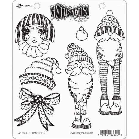 Ranger Dylusions Any Old Elf Cling Stamps (DYR76940) Ranger Dylusions Any Old Elf Cling Stamps (DYR76940)