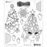 Ranger Dylusions Tree Topper Cling Stamps (DYR76964)