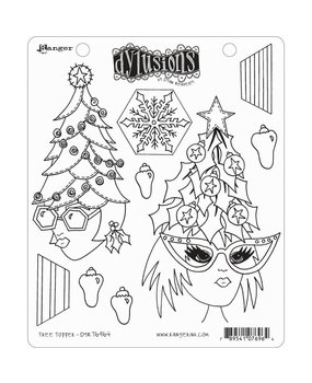 Ranger Dylusions Tree Topper Cling Stamps (DYR76964)
