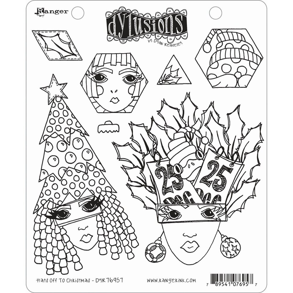 Ranger Dylusions Hats off to Christmas Cling Stamps (DYR76957) Ranger Dylusions Hats off to Christmas Cling Stamps (DYR76957)