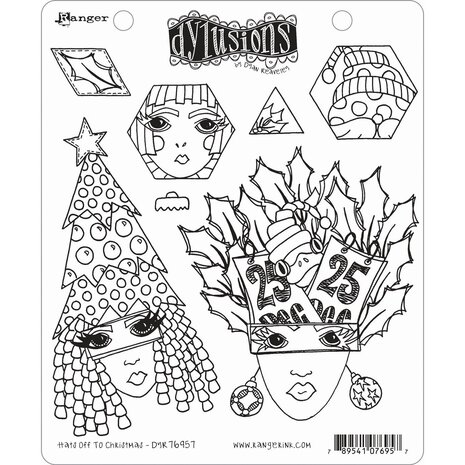 Ranger Dylusions Hats off to Christmas Cling Stamps (DYR76957) Ranger Dylusions Hats off to Christmas Cling Stamps (DYR76957)
