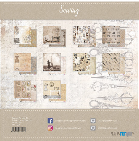 Papers For You Sewing 12x12 Inch Paper Pack (10pcs) (PFY-094)
