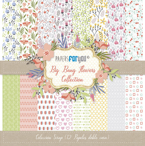 Papers For You Big Bang Flowers 12x12 Inch Paper Pack (12pcs) (PFY-1132) Papers For You Big Bang Flowers 12x12 Inch Paper Pack (12pcs) (PFY-1132)