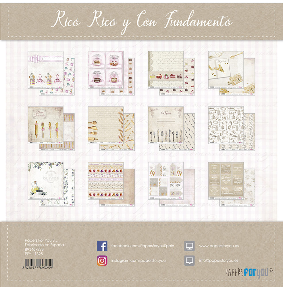 Papers For You Rico Rico Y Con Fundamento 12x12 Inch Paper Pack (12pcs) (PFY-1325)